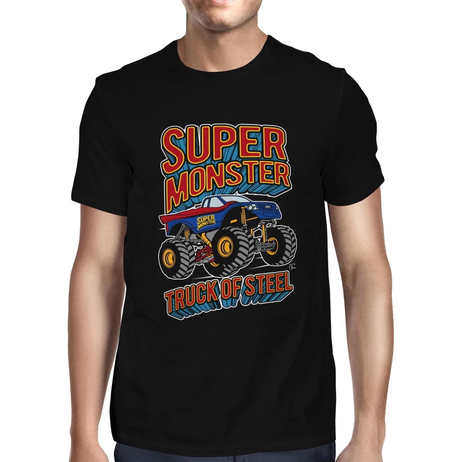 1Tee Mens Super monster, Truck of Steel T-Shirt XXXXL