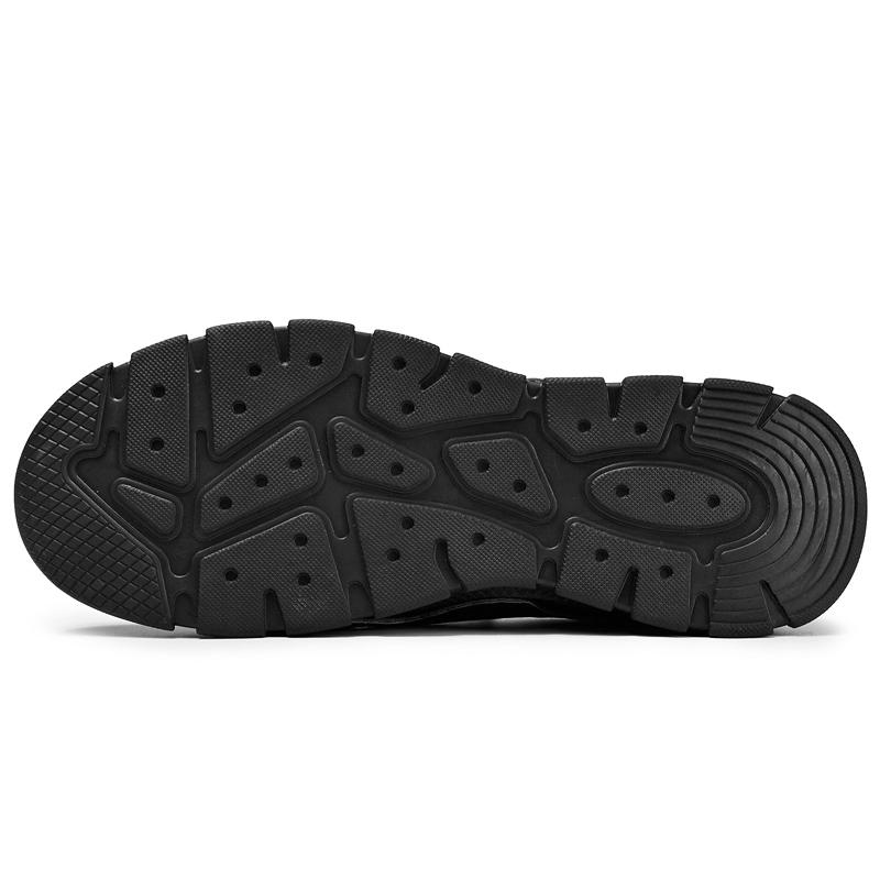 Men's Low-top Leather Shoes Zipper Casual Sneakers Plus Size 39-46