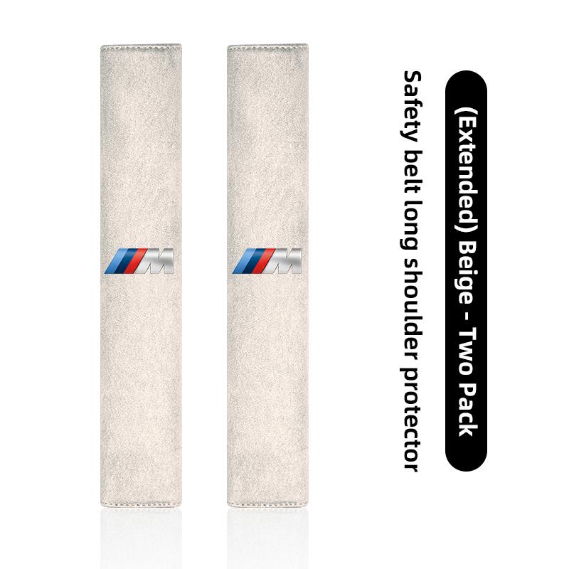 2pcs Suede Car Seat Belt Shoulder Protective Cover For BMW E46 E90 E60 F30 F10 E39 E36 F20 G20 G30 E92 E87 E91 X5 E70 F11 E30 X4 XR1