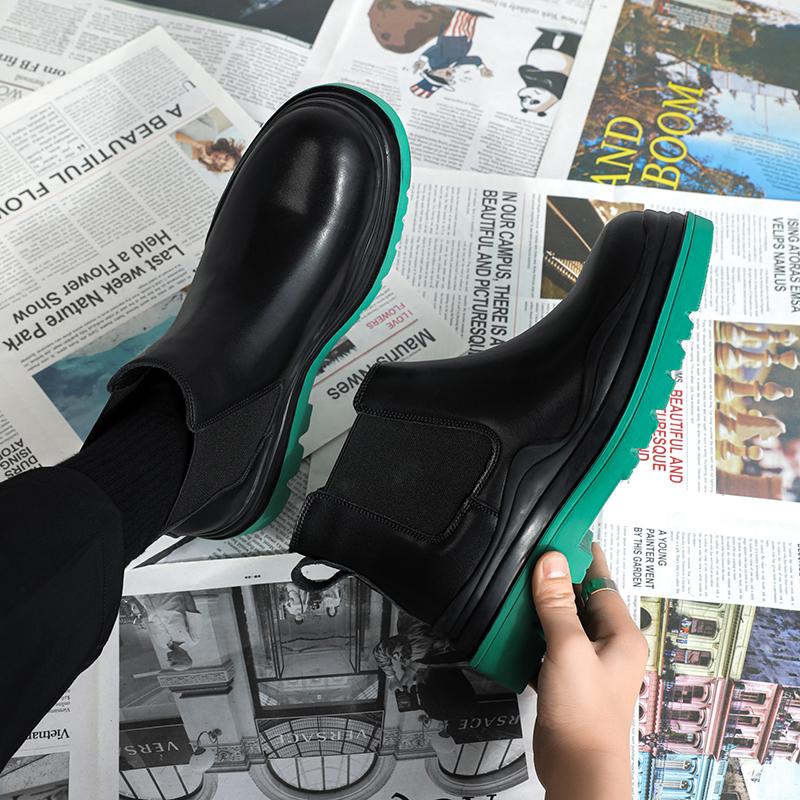 Genuine Leather Ankle Boots Men Outdoor Leather Winter Fur Warm Man Boots Army Hunting Boots for Men Shoes Casual Green Boots