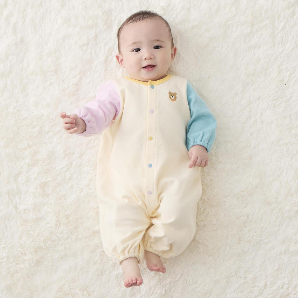 MIKIHOUSE HOT BISCUITS Two-Way All-in-One, Boys' and Girls' Baby/Kids' Clothing, Multicolor, Size 50 (50-60cm), 70-2615-142