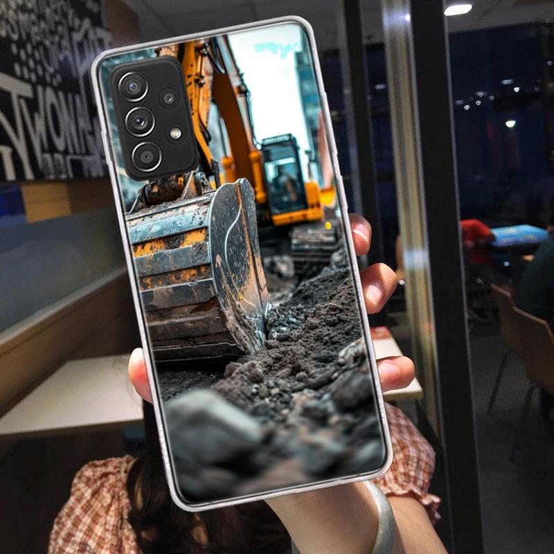 Construction Machinery Excavator Phone Case for Samsung A54 A57 A37 A17 A14 A15 A12 A24 A34 A55 A35 A25 A52S A07 A05S A04S A22 A