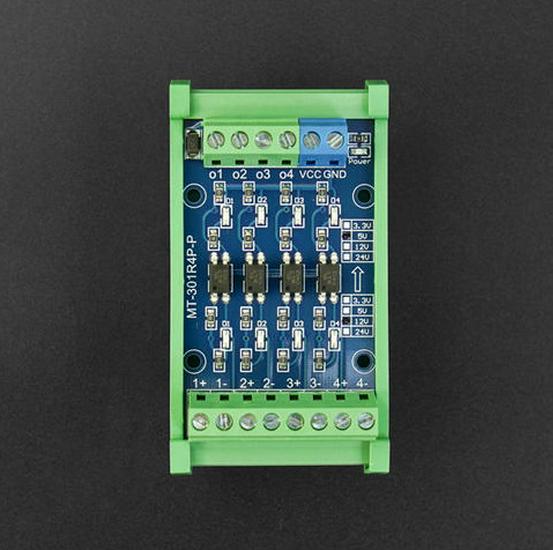 4-Channel Isolated Level Translator Module (12V to 5V)