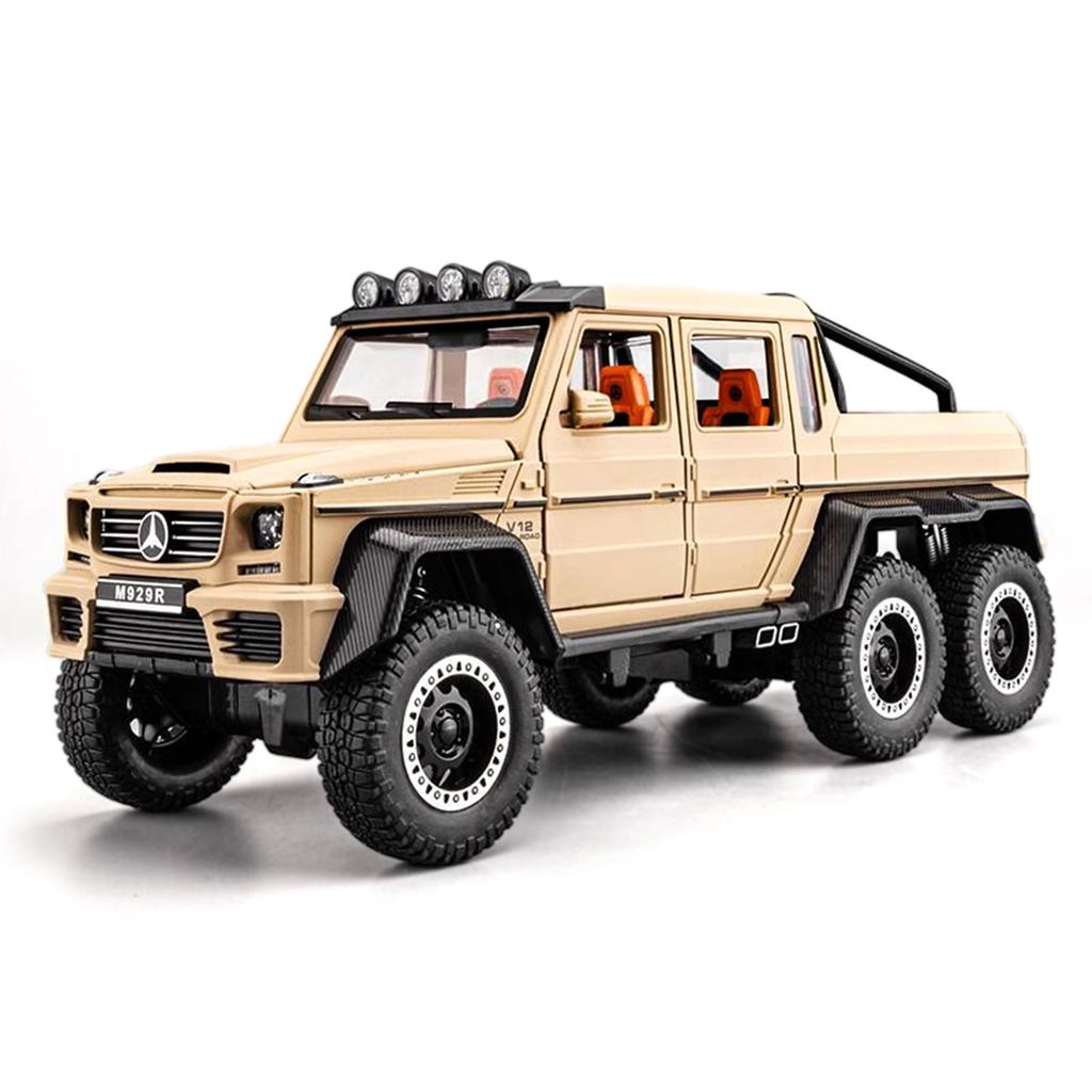 1/20 Mercedes Benz AMG G63 6X6 Off Road SUV Alloy Metal Diecast Car Model Sound & Light Large Adult Gift for Boyfriend Collect