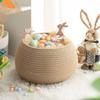 Large Woven Cotton Storage Basket Woven Round Basket for Toys Blankets Multi-color Boho Home Decor Organizer