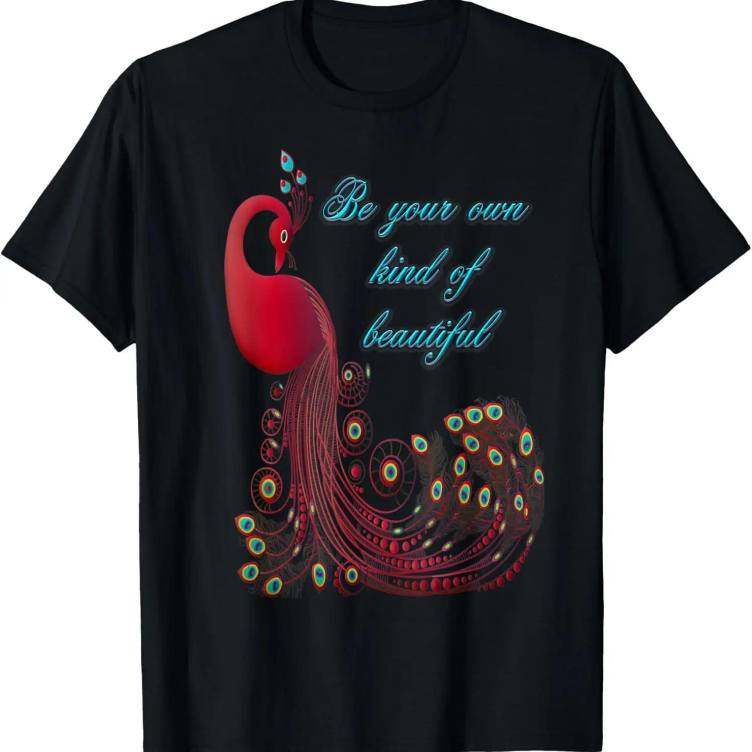 Be Your Own Kind Of Beautiful Peacock T-Shirt S чёрный