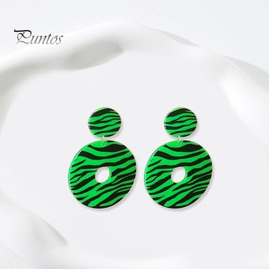 1 para Vintage nadruk zebry kolczyki z taśmą magnetyczną 1980. akrylowe Retro kaseta Crush kolorowe wiszące kolczyki biżuteria prezent