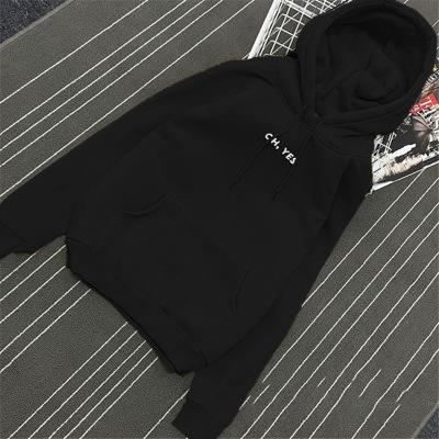 Hooded sweater women's autumn and winter new Korean version tide college bf style loose student velvet ulzzang pullover