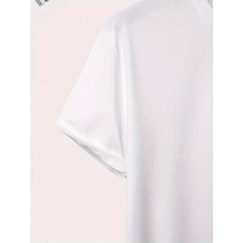 European sizes Men's Summer Short-sleeved T-shirts, Fashionable and Trendy Printed Men's Bottoming Shirts