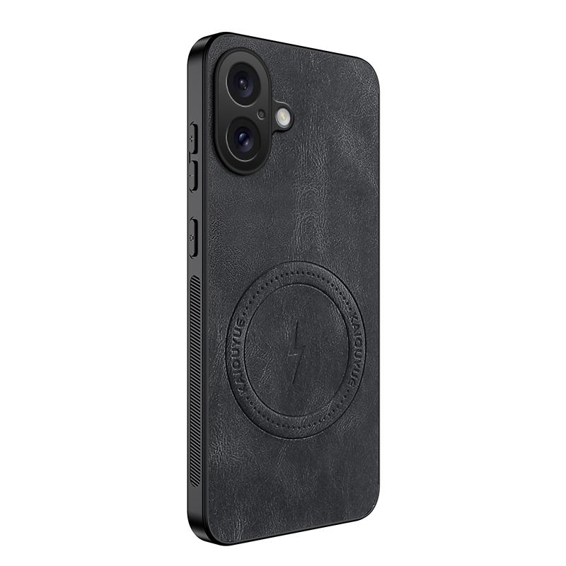 For iPhone 17 Air Luxury Lightning Magnetic Leather Case For iPhone 17 Pro Max Soft Shockproof Mobile Phone Protector Cover 17