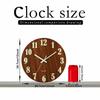12 Inch Wooden Wall Clock Round Glow-in-The-Dark Silent Clocks Luminous Wall Clock for Living Room Bedroom Office Study Decors