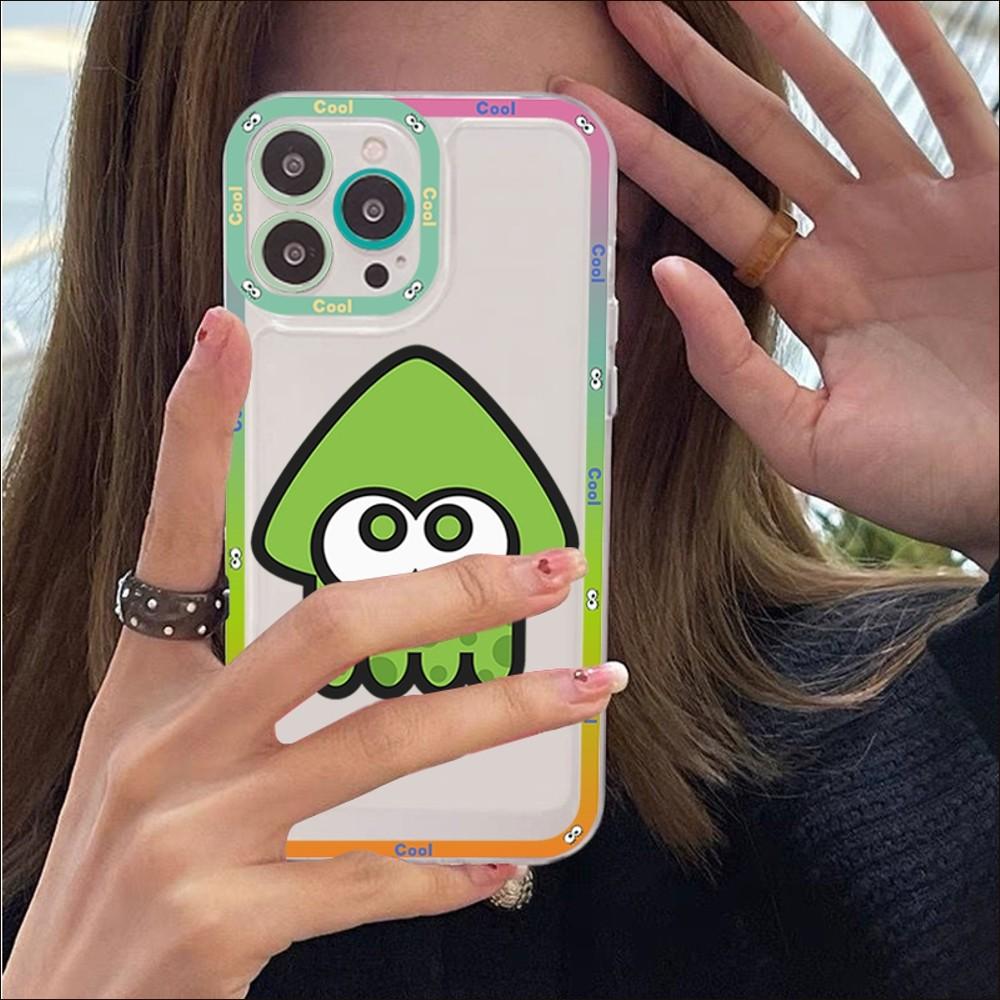 Splatoons Phone Case For iPhone 14 13 12 11 Pro Max Mini X Xs XR 6 7 8 Plus SE 2020 Transparent Case