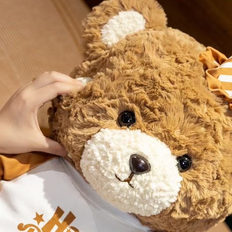 25/35cm Neuer Simulations-Festtagshut Teddybär Stofftier Plüschtier Cartoon Anime Niedliches Geschenk für Kindergeburtstag Lustige Puppe