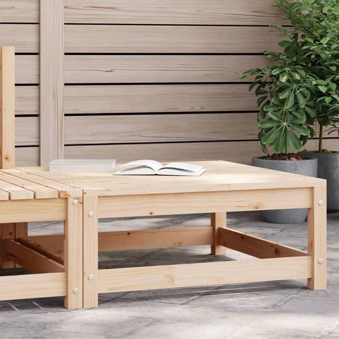 VidaXL Repose-pied de Jardin, Table Basse, Tabouret, Meuble de Terrasse Patio Arrière-cour Extérieur, 70x70x30 cm Bois de 837935