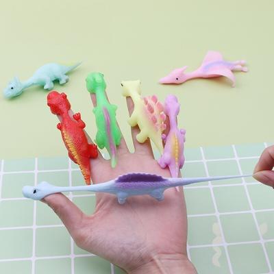 5-20Pcs Colorful Dinosaur Finger Catapult Toys - Kids Birthday Baby Shower Christmas Carnival Party Favor Giveaway Fun Gift