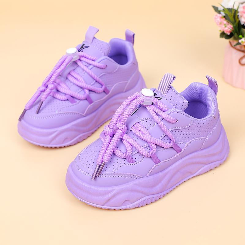 

Дитячі модні дихаючі занижені кросівки Four Seasons Скейтбординг на товстій підошві Діти в тренді з м’якою підошвою Біг Спортивні зручні кросівки для хлопчиків і дівчаток 39 фіолетовий