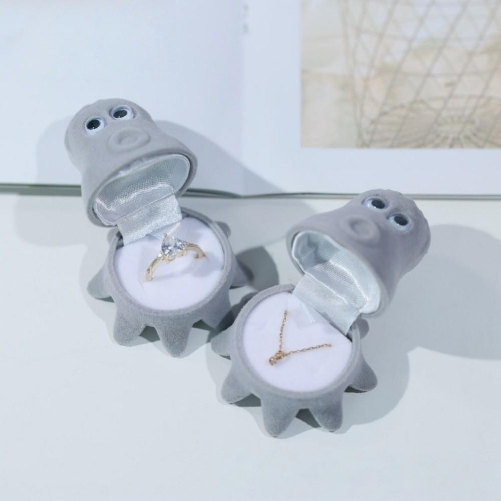 Lion Animal Flocked Jewelry Box Crocodile Koala Necklace Organizer Storage Puppy Ring Box  Propose