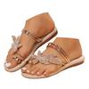 Women's Fashion Beach Slippers Non Slip Flat Bottom Rhinestone Flower Decorative Open Toe Soft Bottom Comfortable Slipper