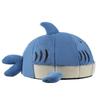 Cozy Shark-Shaped Pet Bed Dogs Cats Soft Plush Warm Winter Kennel House Multi-Opening Design
