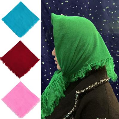 Simple Rural Head Scarf for Senior Adult Unisex Outdoor Activity Solid Color Thin Headwrap Fashionable Head Accessories