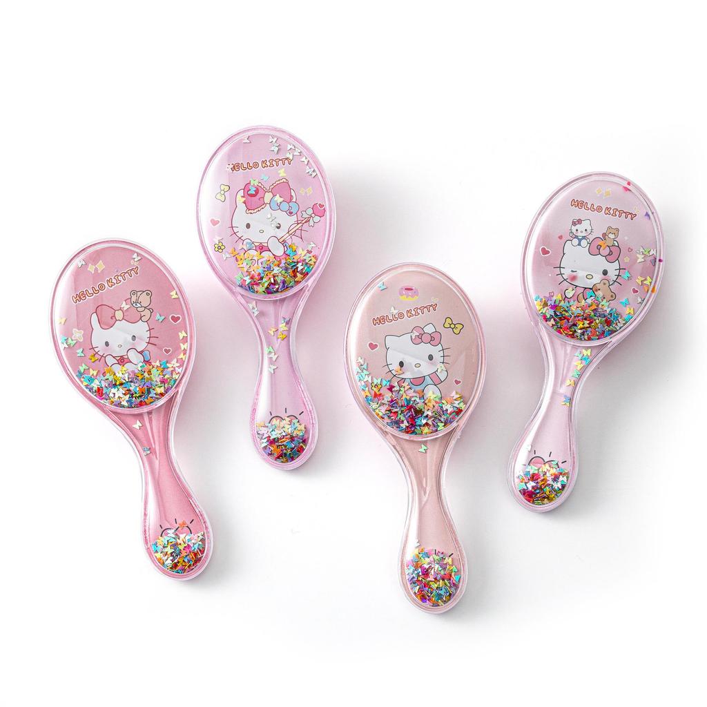 Sanrio KT Cat Children's Hair Comb - Cute Cartoon Cushion Airbag with Flowing Sand, Various Styles Available