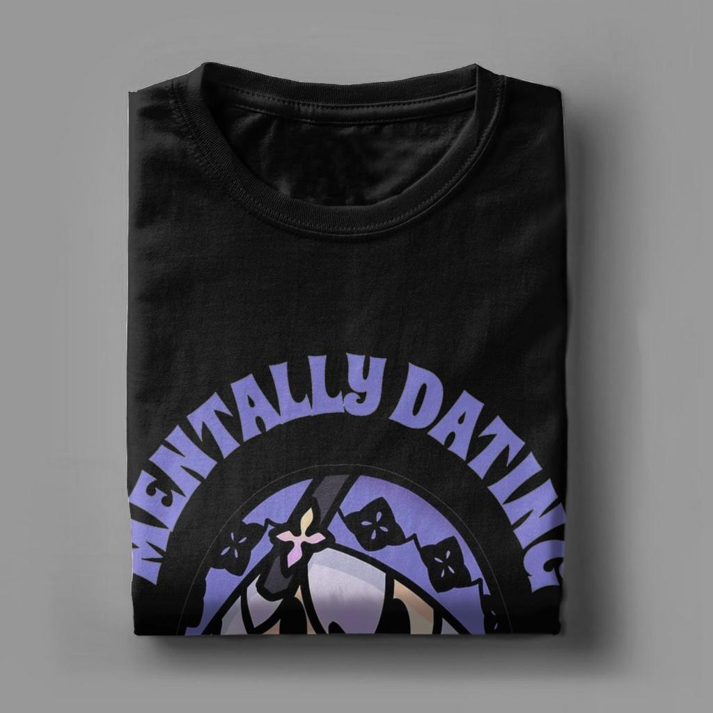 Casual Honkai Star Rail Mentally Dating Black Swan T-Shirt for Men Round Neck 100% Cotton T Shirts Short Sleeve Tees Party Tops