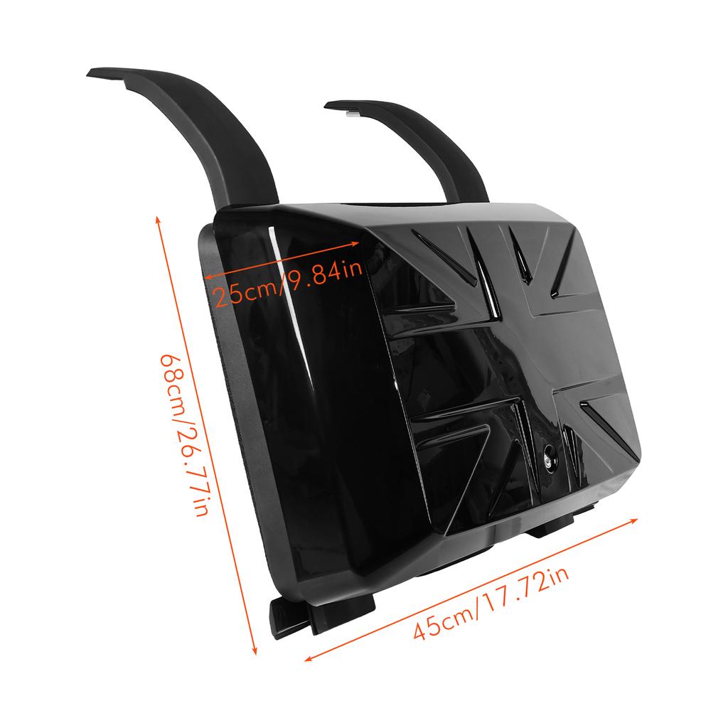 Glossy Black Side Toolbox with Lock Exterior Mounted Gear Carrier Wear Resist Car Exterior Tool Box for Land Rover Defender 90