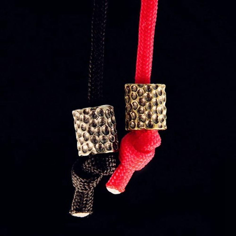Charms Cylindrical Ring Retro Bead Handmade Paracord Bead  EDC Outdoor Tool