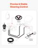 90HP Hydraulic Outboard Steering Kit Marine Boat Hydraulic Steering System