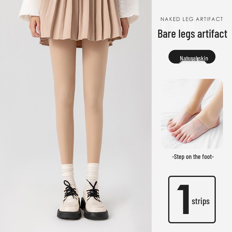 Bare Legs Women's Autumn/Winter Nude Super Natural Thickened Flesh-Tone Anti-Snag Velvet Pantyhose