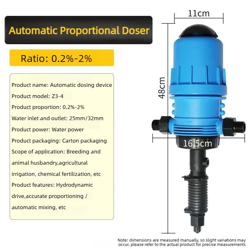 Herramientas de Bomba Dosificadora Alimentadas por Agua Inyector Químico Fertilizante de Jardín Suministro para Ganado Dosificador Proporcional Automático