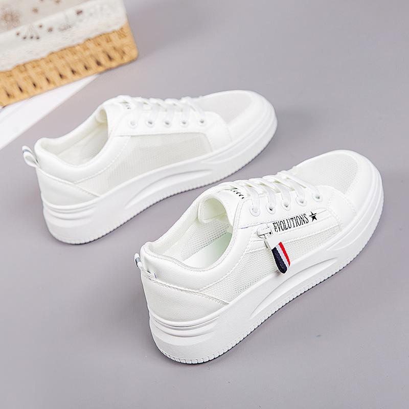 

Маленькие белые туфли женские лето 2025 новые сетчатые туфли дышащая сетка универсальные тонкие повседневные туфли на плоской подошве весна и осень спортивная обувь для сноуборда женская 35