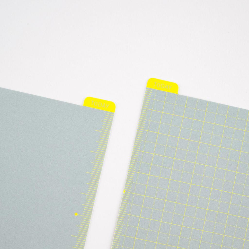 Hobonichi Techo Hobonichi Schreibtisch Eisgrau x Weeks Planer Zubehörblock, Gelb, Größe,