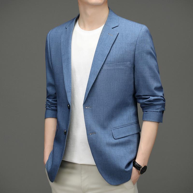 Men's Suits Spring and Autumn Thin Casual Suits No-iron Slim Small Suits Men's Single Suit Jackets