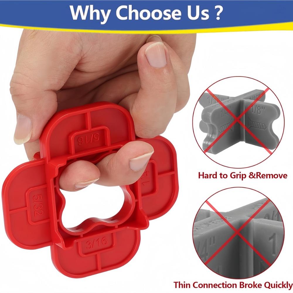 12Pcs-1Pc 4-in-1 ABS Deck Spacer Tools Multi-Size Reusable Floor Seam Width Tools Pressure Treated Composite Plank Deck Spacers