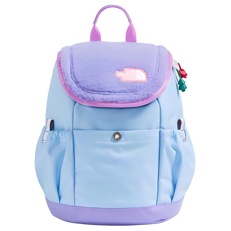 The North Face 9.5L Logo Patch Backpack Outdoor Kids Backpacks Purple Cyan NF0A52VW0OY Cornflower & Purple,Mini