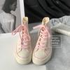 New product hot sale new classic cherry blossom powder high-top canvas shoes women's versatile board shoes