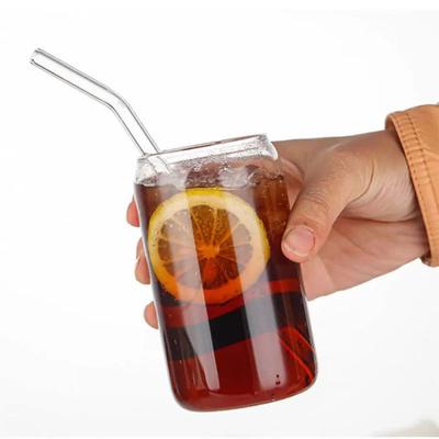 Szklanki z pokrywkami i słomkamiSzklanki w kształcie puszki Szklanki do piwa i kawy mrożonej Kubek do herbaty mrożonej Świetne do sody Boby Koktajlu, 16oz