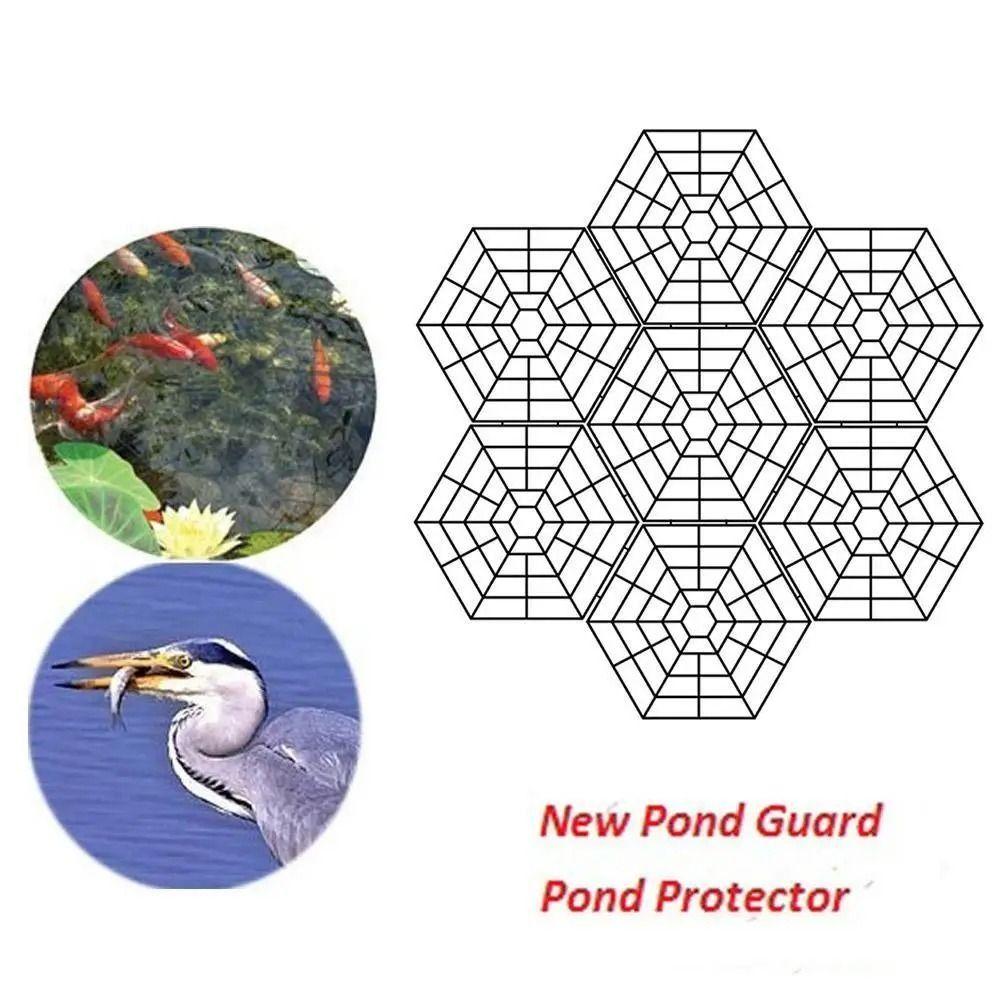 

10pcs Plastic Pond Protectors Net UV-resistant Protective Cover Pond Fish Guard Floating Net Garden 10pcs