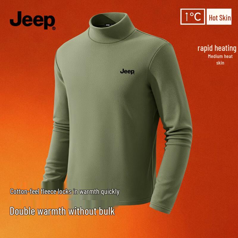 JEEP Men's Thermal Half-Turtleneck Long-Sleeve T-Shirt