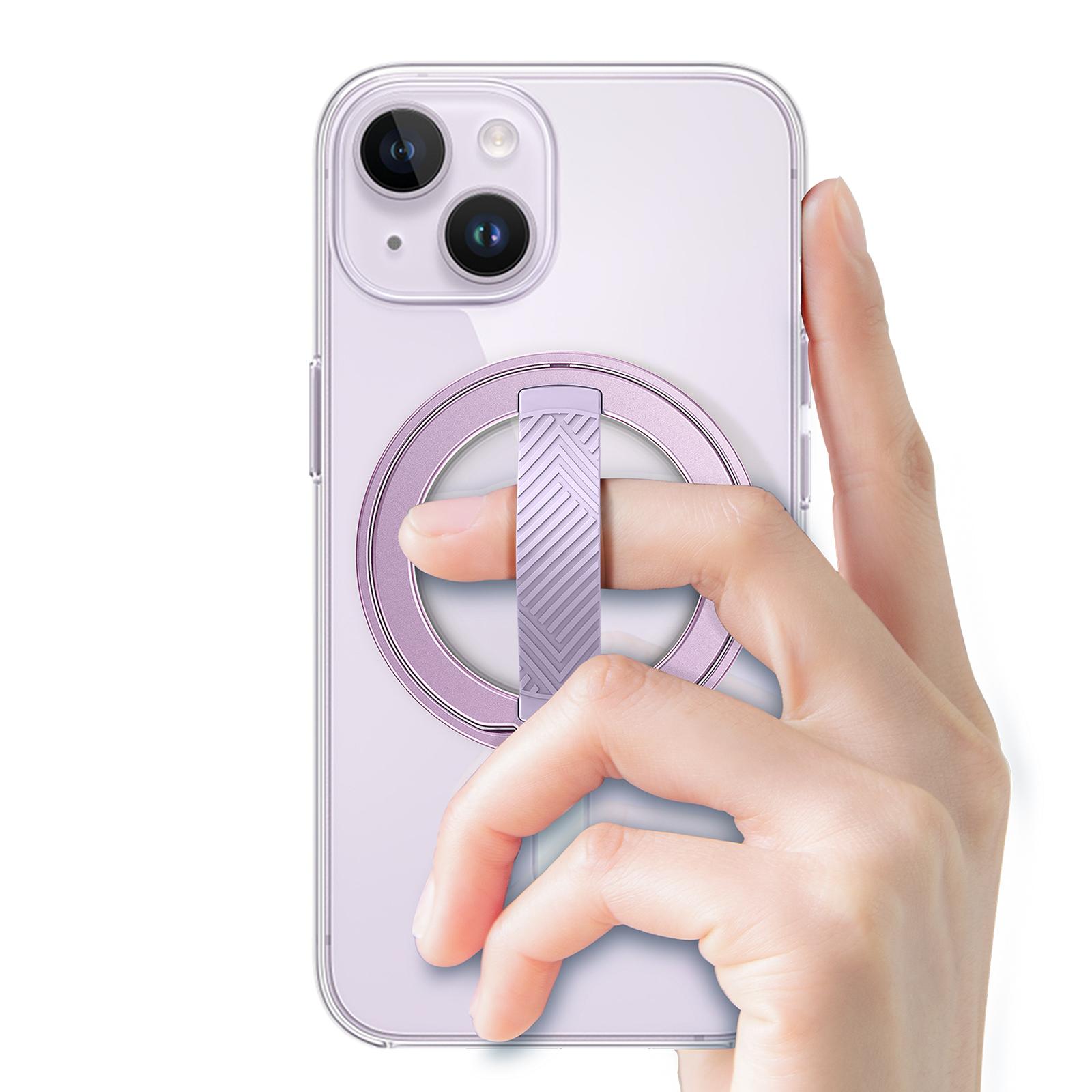 

Сильный магнитный держатель для телефона, подходящий для держателя телефона Magsafe для iPhone 13, 14, 15 с ориентацией держателя телефона на 306 ° фиолетовый