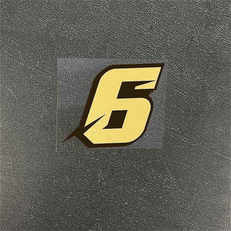 1PC Matte Gold Number 0-9 Motorcycle Stickers Waterproof for DIY Motorbike Fuel Tank Helmet Windshield Universal Vinyl Decals