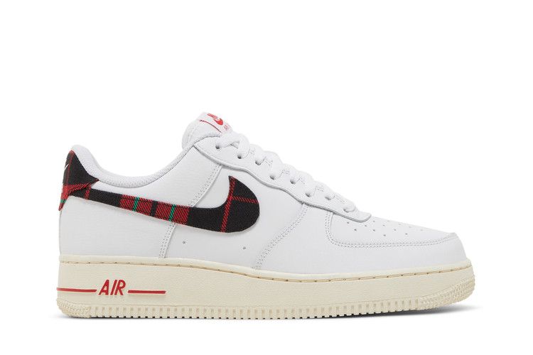 Nike Air Force 1 Low '07 LV8 Tartan Plaid White University Red
