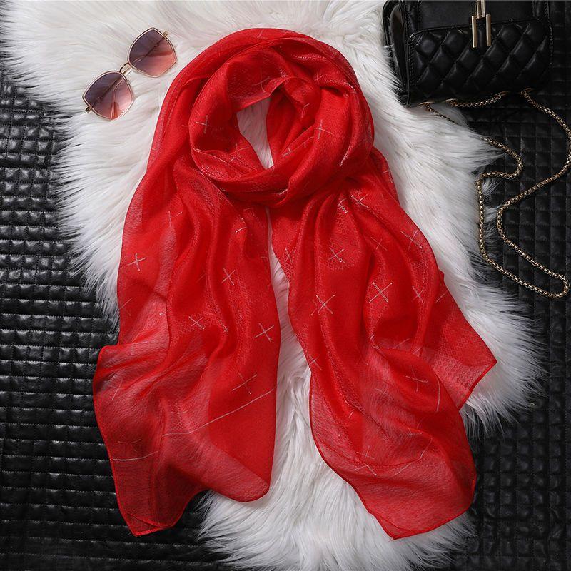 Women's Cross Embroidered Scarf Shawl Long Scarf Gift