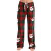 Women's Christmas Print Casual Pants with No Pockets for Holiday Lounging and Everyday Wear