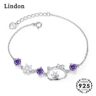 Lindon Copper Cat Shape Bracelet for Women Jewelry Fashionable Student Gift