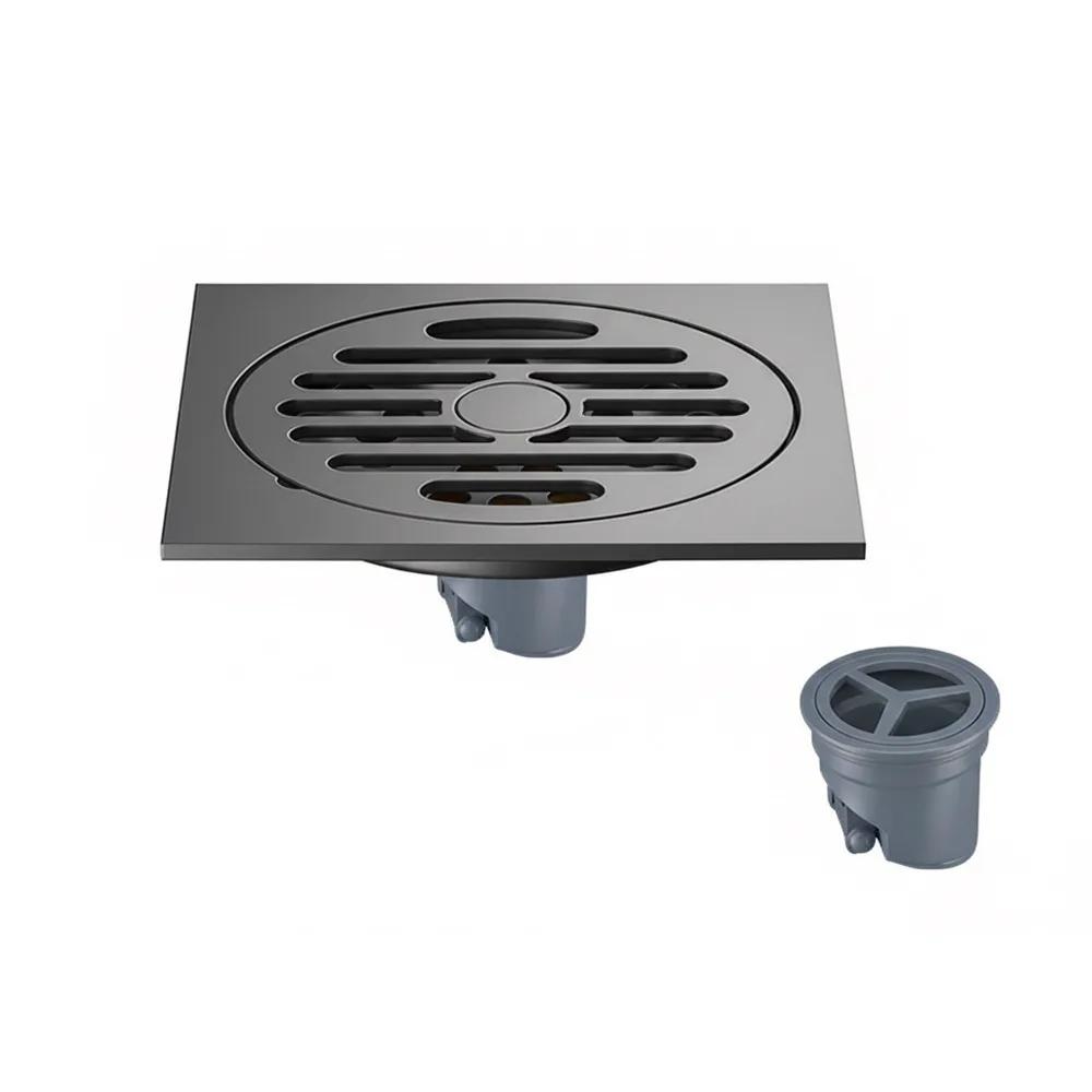 

Stainless Steel Shower Floor Drain Thickened Backflow Preventer Fast Drainage Floor Drain Square Anti-odor Kitchen Sink Strainer
