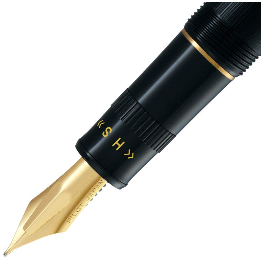 Pilot Justus 95 Fountain Stripe Medium Nib Pen, Black, (M), FJ-3MR-SB-M