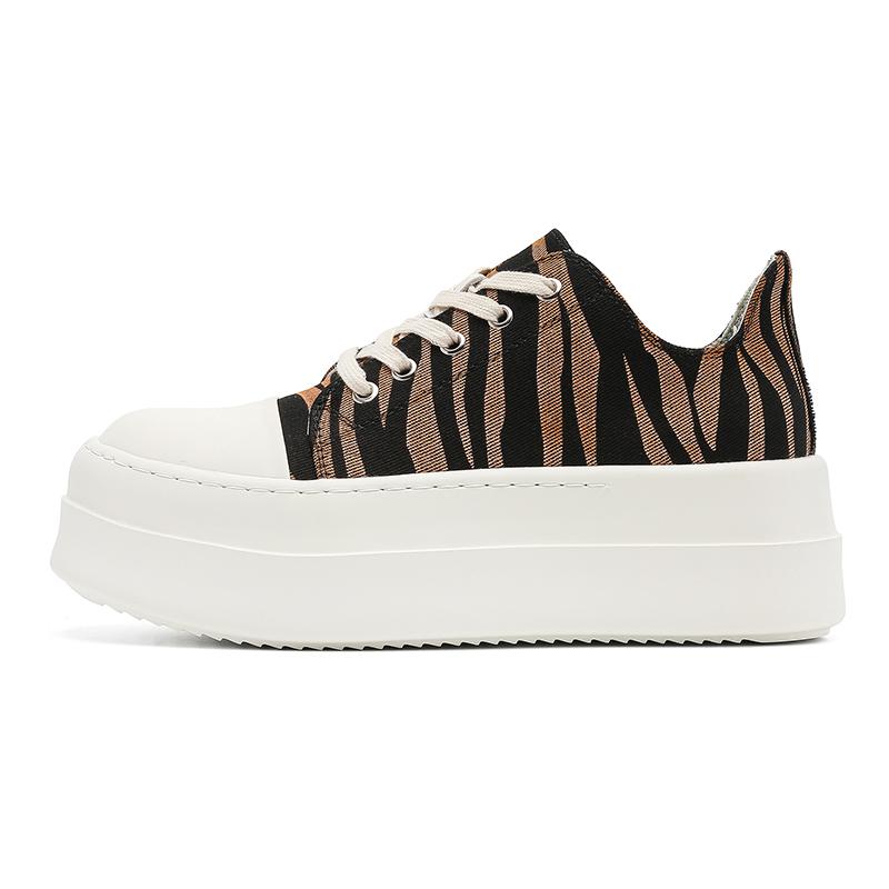 Vintage Zebra Stripe Canvas Shoes For