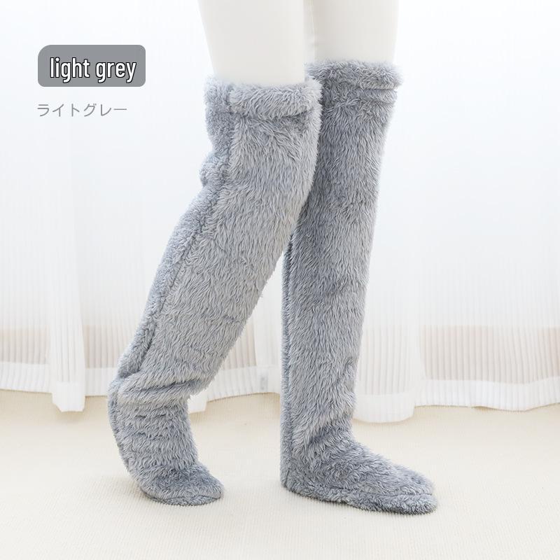 

Thick Fleece-Lined Leg Warmers for Elderly & Postpartum Comfort One size